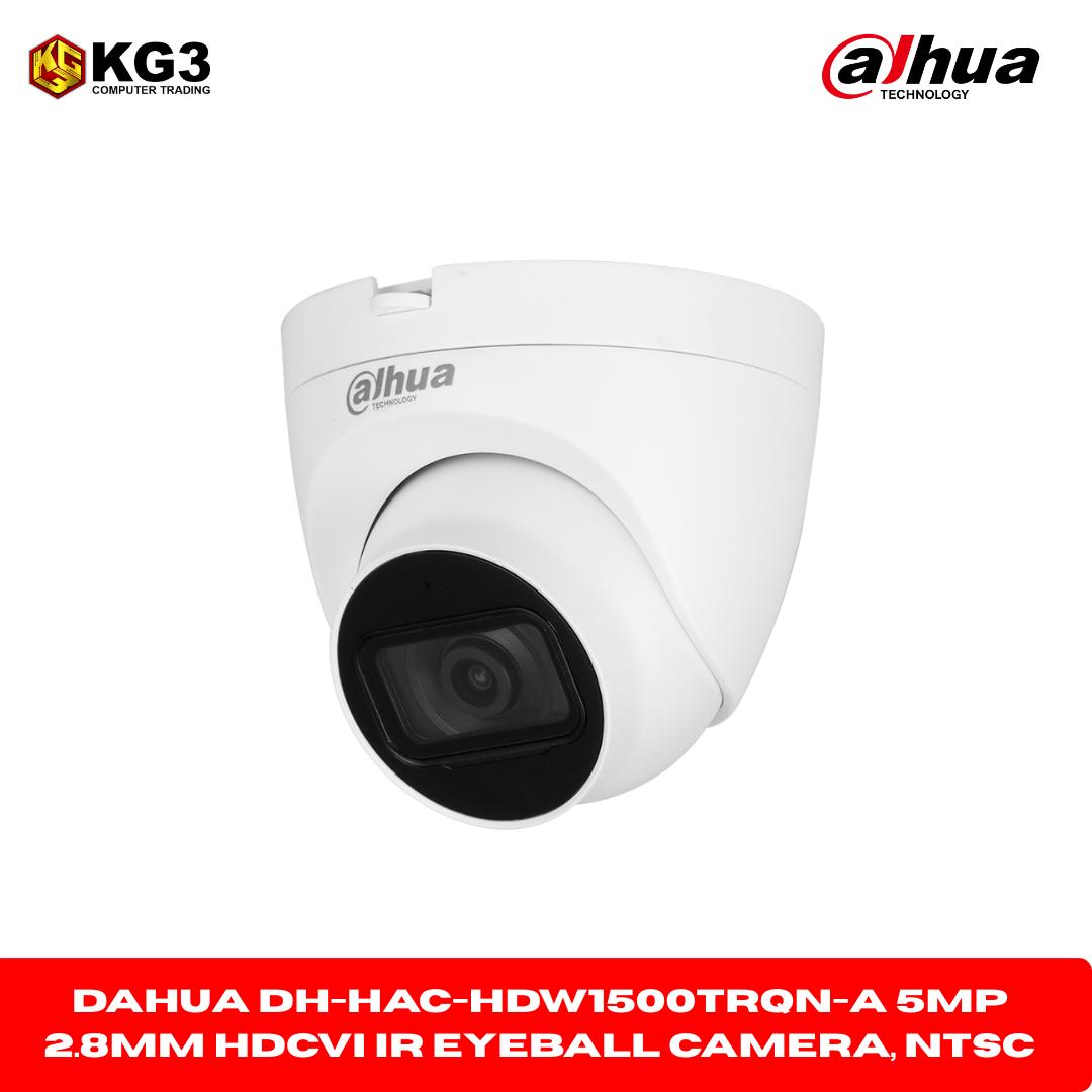 Dahua DH-HAC-HDW1500TRQN-A 5MP 2.8mm HDCVI IR Eyeball Camera, NTSC