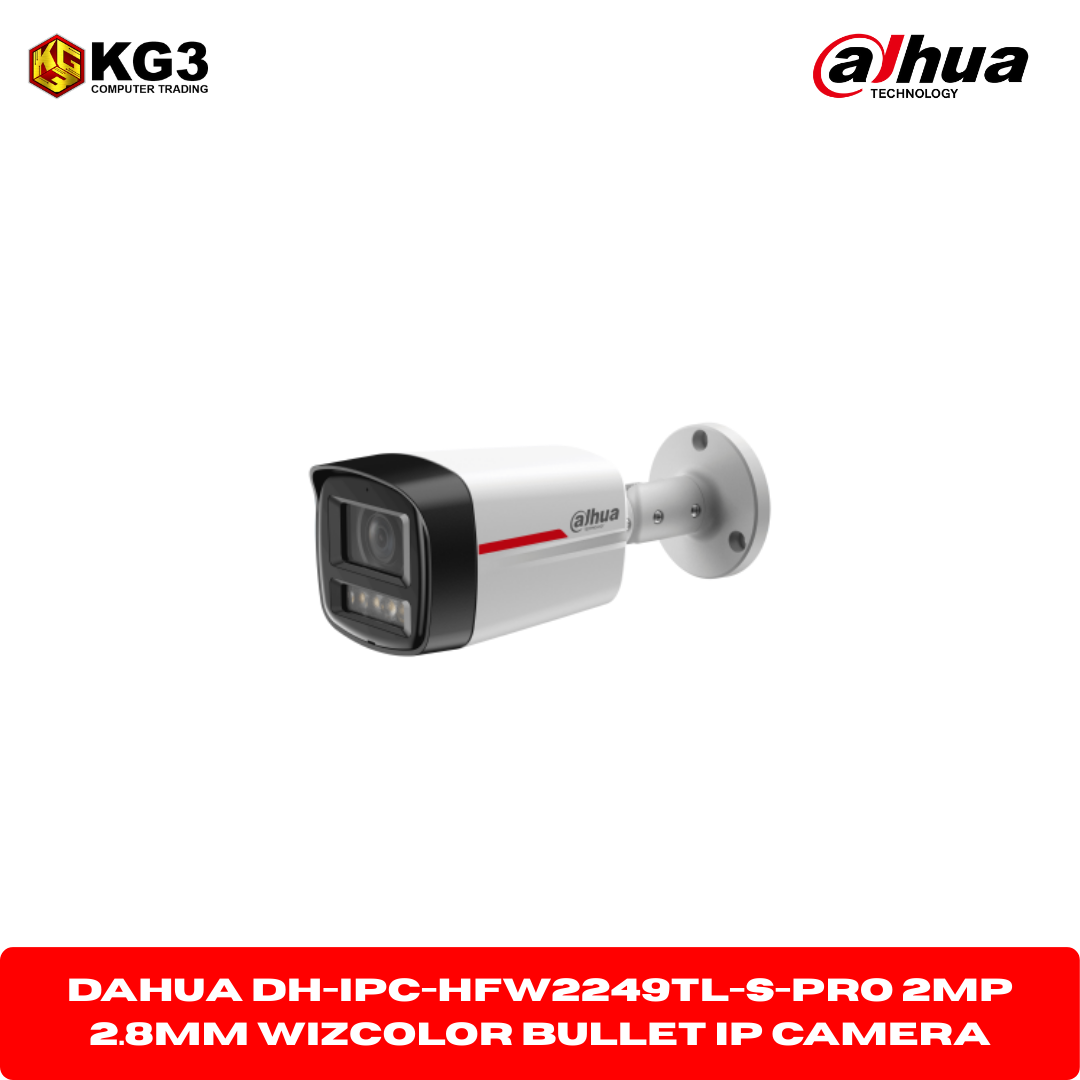 Dahua DH-IPC-HFW2249TL-S-PRO 2MP 2.8mm WizColor Bullet IP Camera