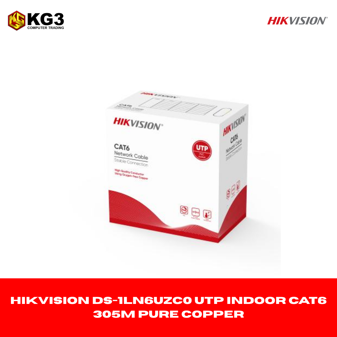 Hikvision DS-1LN6UZC0 UTP Indoor Cat6 305M Pure Copper
