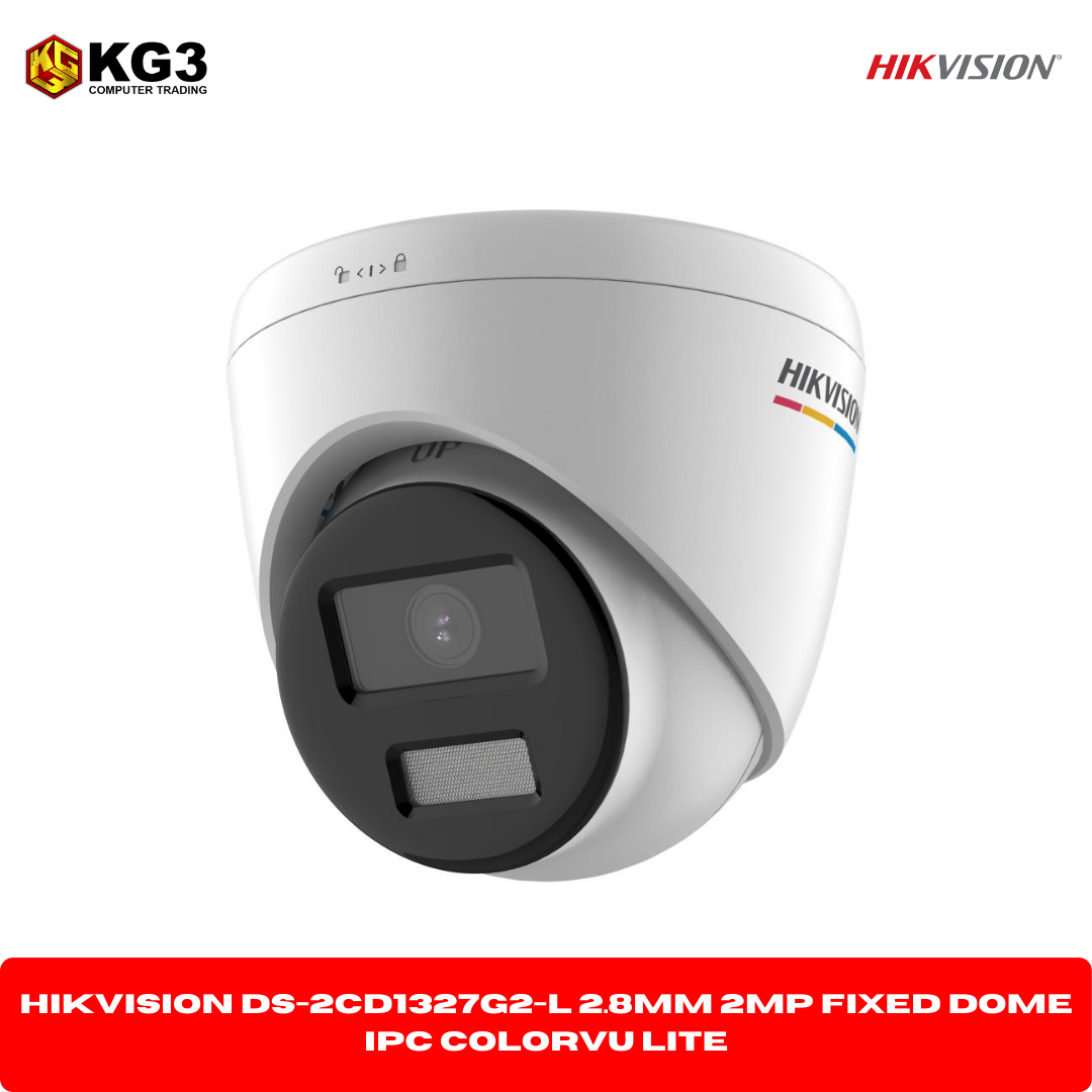 Hikvision DS-2CD1327G2-L 2.8mm 2mp Fixed Dome Ipc Colorvu Lite 2mp