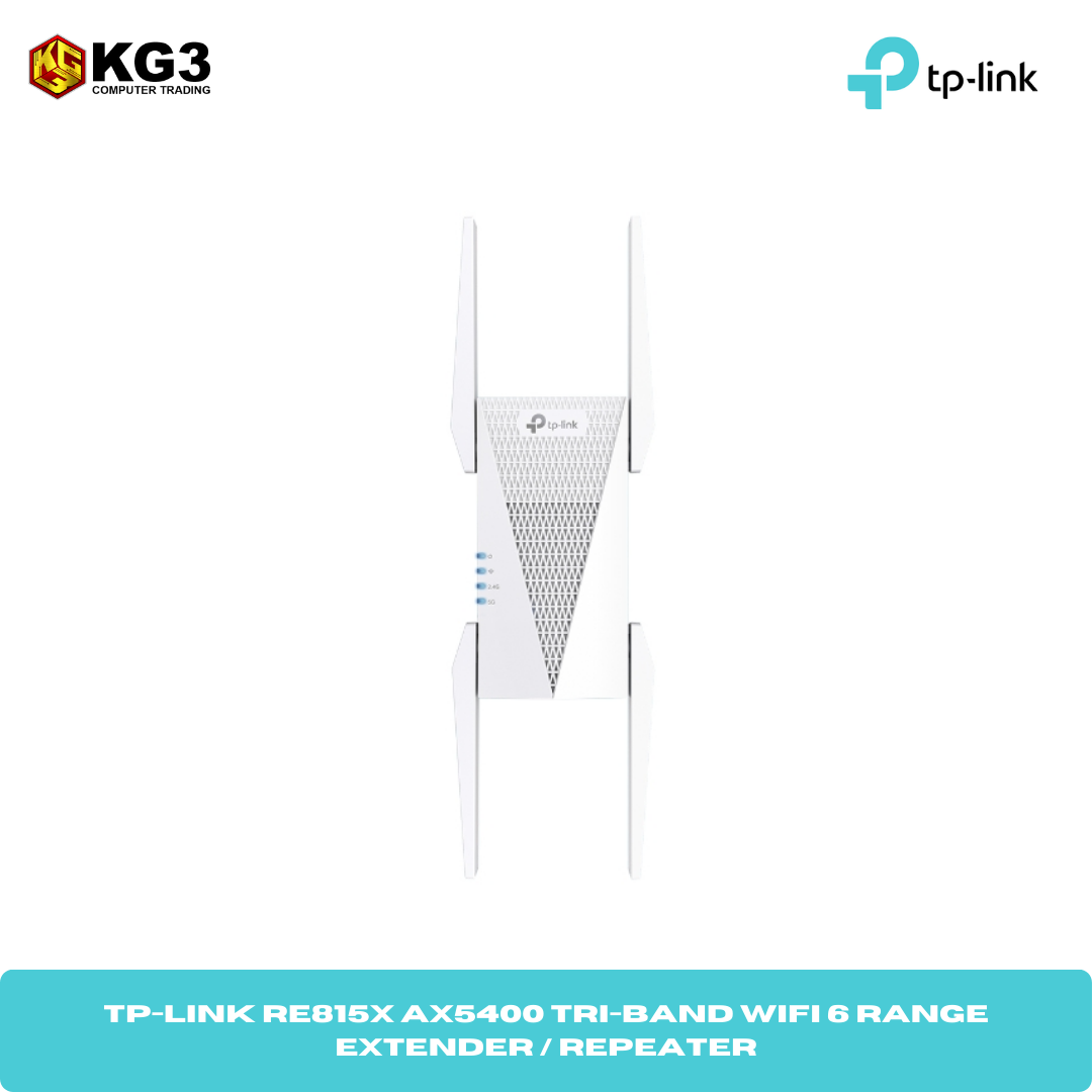 TP-Link RE815X AX5400 Tri-Band WiFi 6 Range Extender / Repeater
