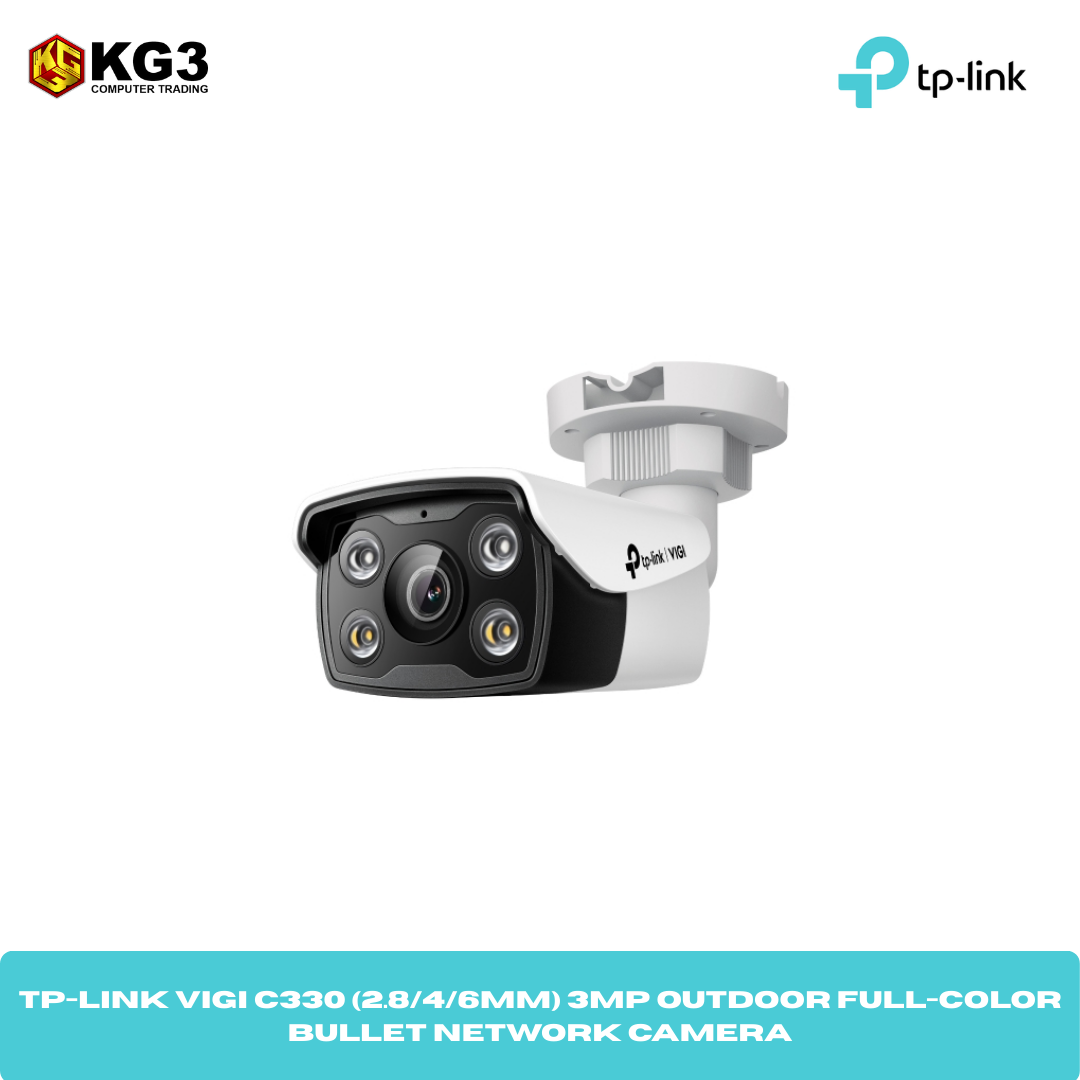TP-Link VIGI C330 (2.8/4/6mm) 3MP Outdoor Full-Color Bullet Network Camera