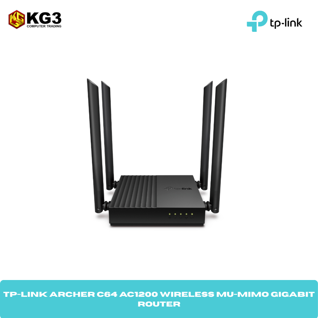 TP-Link Archer C64 AC1200 Wireless Mu-Mimo Gigabit Router
