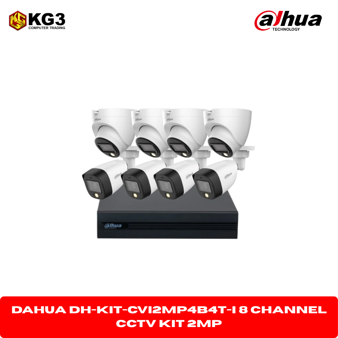 Dahua DH-KIT-CVI2MP4B4T-I 8 Channel CCTV Kit 2MP