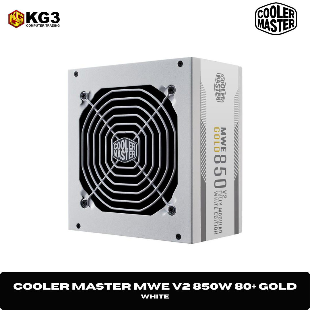 COOLER MASTER MWE V2 850W 80+ GOLD ATX 3.1 Fully Modular Power Supply WHITE